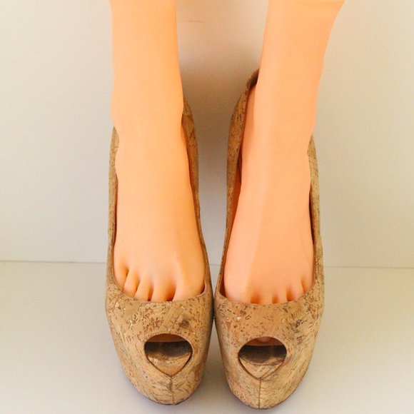 Christian Louboutin Brown Highness Cork Platform - Picture 7 of 15